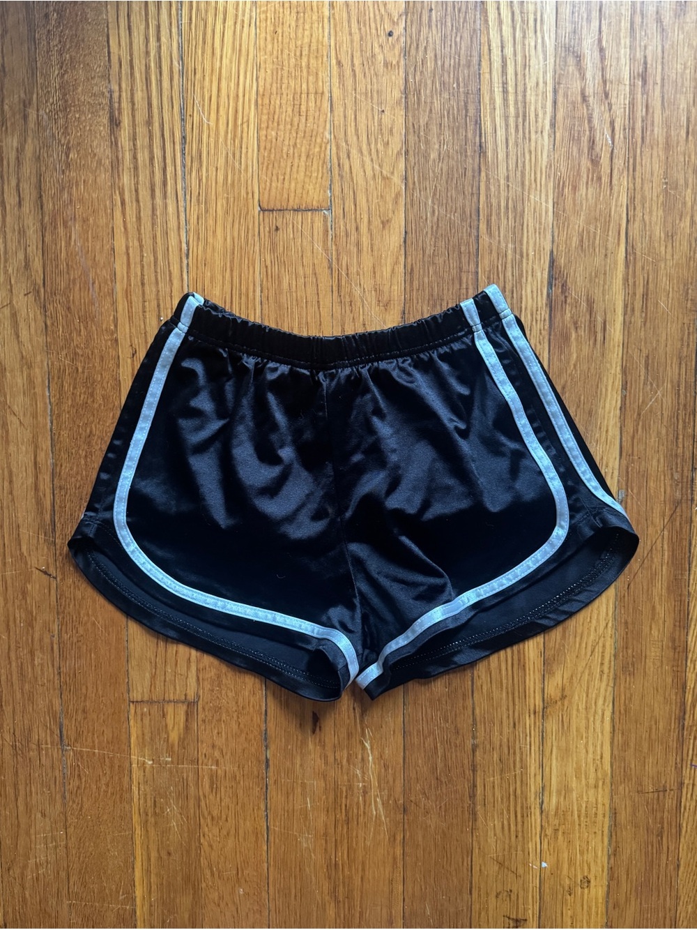 Black Running Shorts with Light Blue Trim - Women's Athletic Shorts